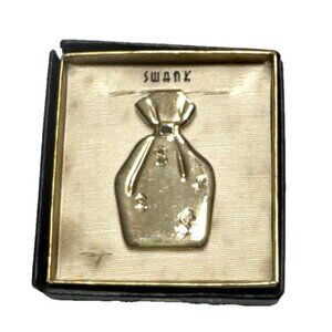 Vintage Swank Gold Tone Money Bags Money Clip